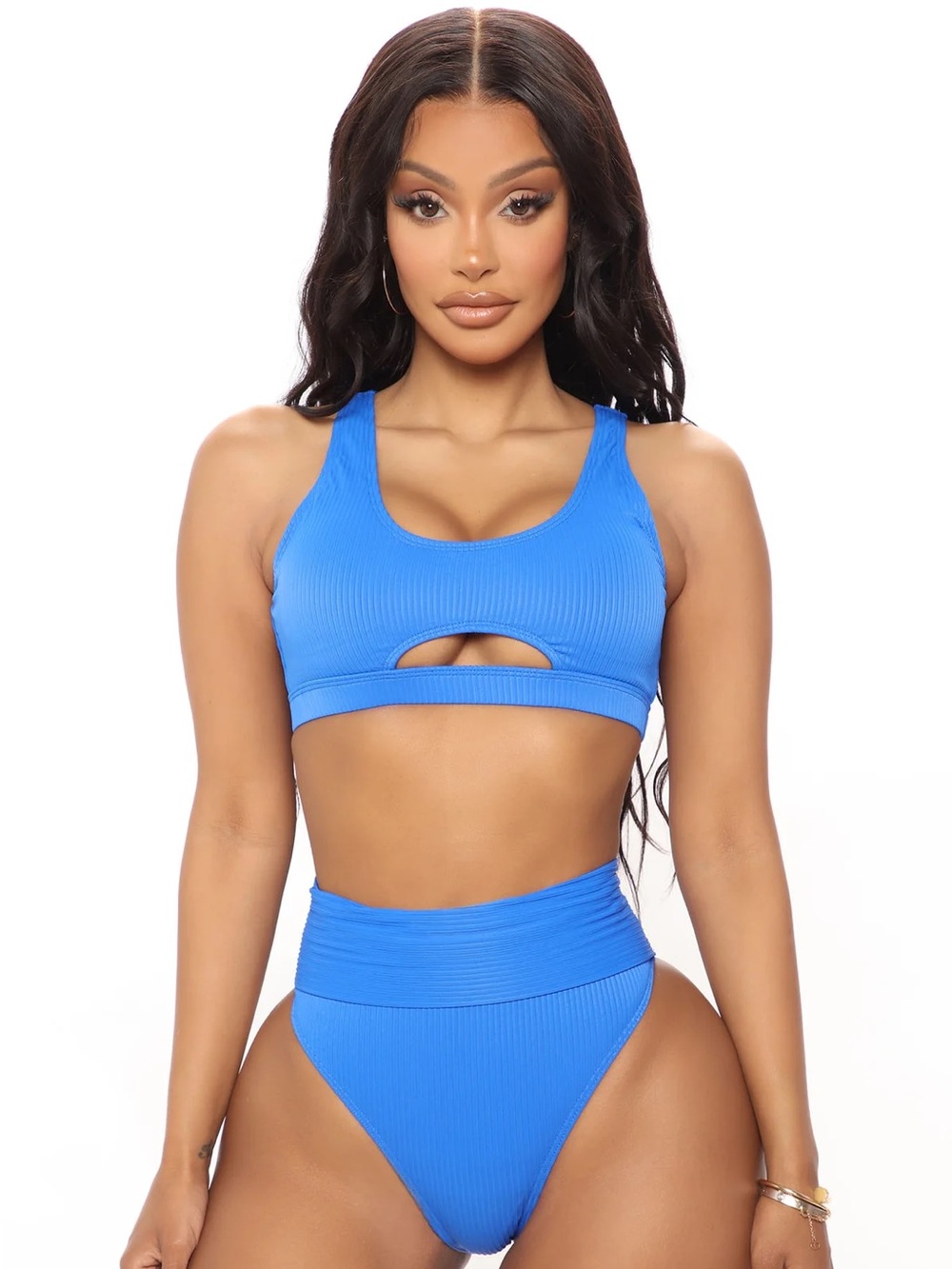 Fashion Nova Splashing Away 2 Piece Bikini - Blue